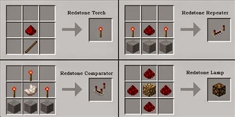 redstone minecraft crafting